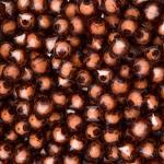 SZ418 Бусины пластиковые, акрил, в цвете с белой сердцевиной, граненый куб, 10мм, 500гр, Astra&Craft 52 коричневый