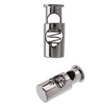 MFR18 Фиксатор для шнура 'Цилиндр' 20*8мм, 1 отверстие d-5мм, металл Nickel (черный никель)