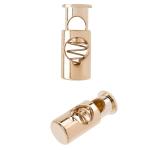MFR18 Фиксатор для шнура 'Цилиндр' 20*8мм, 1 отверстие d-5мм, металл Gold (золотой)