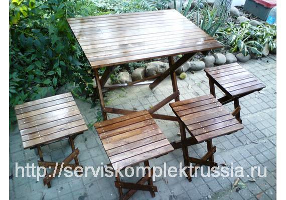 Nabor Iz Skladnogo Stola I Chetyreh Stulev Massiv Sosny Kupit V Krasnodare Po Cene 6000 Rub Ooo Serviskomplektyug