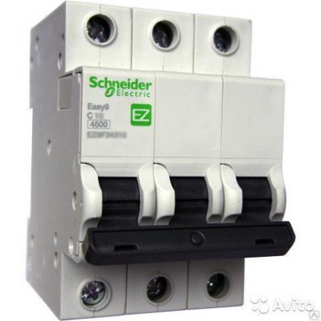 Выключатель автоматический 3п 63А С 4, 5кА EASY9 Schneider Electric ...