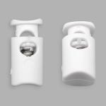 203-М Фиксатор для шнура 'Цилиндр' 19*9мм, 1 отверстие d-4,5мм, пластик (ПП) кипенно-белый