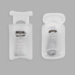 203-М Фиксатор для шнура 'Цилиндр' 19*9мм, 1 отверстие d-4,5мм, пластик (ПП) прозрачный