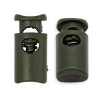 203-М Фиксатор для шнура 'Цилиндр' 19*9мм, 1 отверстие d-4,5мм, пластик (ПП) 471 хаки