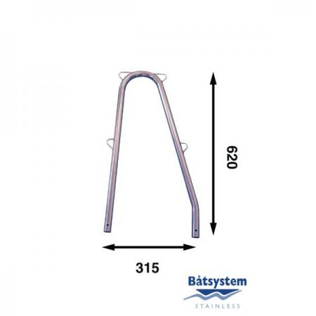 Релинг из нержавеющей стали Batsystem PP620 620 x 315 мм купить по цене ...