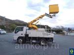 Автовышка мостовая Isuzu Elf N Series VI поколение кузов NKR85AN класс автогидроподъёмник Aichi SC08C гв 2008 высота подъема люльки 10.5 м пробег 80 т.км белый