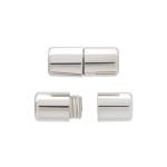 LH-073 Фиксатор для шнурков винтовой 18*8мм, металл, никель, упак(2шт)