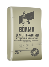 Штукатурка цементная фасадная с легким перлитовым наполнителем "ВОЛМА-Цемент-Актив", 25 кг