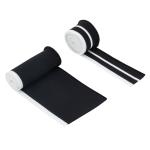 CL-054 Комплект для поло: воротник 40 см*7см + 2 манжета 40см*3см (100% полиэстер) черный с белым