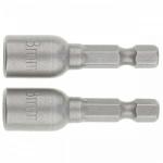 Биты с торцевыми головками 8 мм, 45 мм, 2 шт Matrix