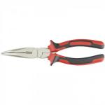 Длинногубцы изогнутые Nickel, 200 мм, никелированные, двухкомпонентные рукоятки Matrix