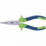 Длинногубцы прямые, 200 мм, двухкомпонентные рукоятки Сибртех