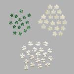 Набор декоративных элементов 'Цветы, клевер, листья', ассорти 55 шт