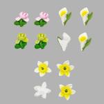 Набор декоративных элементов 'Роза, каллы, нарцисс', ассорти 12шт