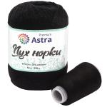 Пряжа Astra Premium 'Пух норки' (Mink) 50гр 290м (80% пух, 20% нейлон) (+нить 20гр) 5мот+5нитей/упак 011 черный