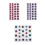 Набор декоративных клеевых страз №6 ассорти 3 цвета