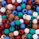 1AL121-2 Бусины пластиковые, микс цвета, круглые, 8мм, 50гр, Astra&Craft микс