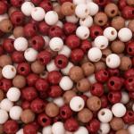 1AL121-1 Бусины пластиковые, микс цвета, круглые, 6мм, 50гр, Astra&Craft тёплый микс