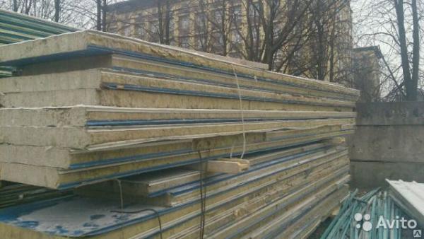 Сэндвич-панель минвата 100 купить по цене 600 ₽ в Санкт-Петербурге на ...