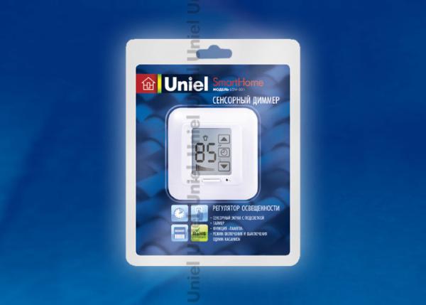 Диммер USW-001-LCD-DM-40/500W-TM-M-WH Выключатель с регулятором яркости ...