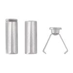 MNK05 Наконечник для шнура 'Цилиндр' h-15,9мм, d-4,2мм (6мм) металл M.Silver (матовый серебристый)