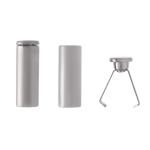 MNK05 Наконечник для шнура 'Цилиндр' h-15,9мм, d-4,2мм (6мм) металл Nickel (черный никель)