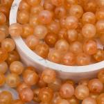 2010 Бусины пластиковые, акрил, 'дымка' с золотым шиммером, круглые, 10мм, 50гр, Astra&Craft AD003 медовый