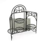 KB4254 Миниатюра Металлическая подставка для цветов, корич. 12*9см Astra&Craft