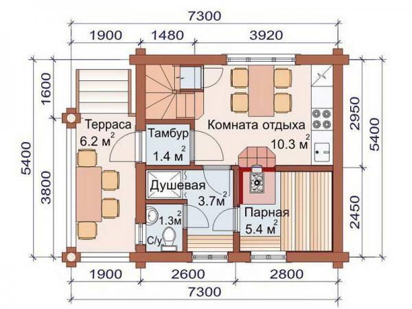 Проект дома 5 5 из бревна