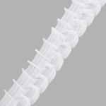 C705 Тесьма шторная 10м, ширина 6см, 1/2,5 'Вафельная складка' (2 ряда петель, 4 шнура), белый ТУ