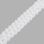 605 Тесьма шторная 10м, ширина 6см, 1/2 'Вафельная складка' (2 ряда петель, 4 шнура), белый