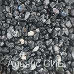 Галька черная 5-8 мм для каменного ковра