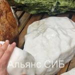 Мрамор галтованный белый валун от 30 см