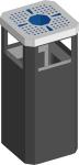 Урна для мусора уличная с пепельницей RESTOINOX УУ-2,5/6,1