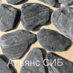Серпентинит серый графит галтованный плоский
