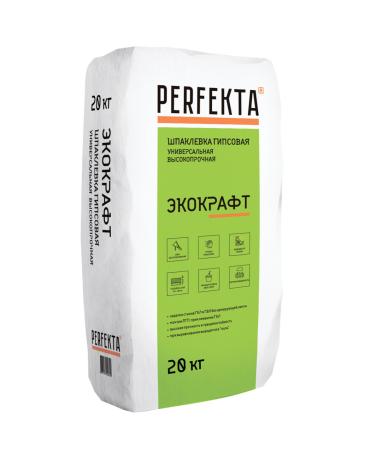 Шпаклевка гипсовая универсальная высокопрочная Экокрафт Perfekta 20 кг ...