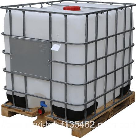Емкость п/э 1000л. кубическая, с краном, на деревянном поддоне цв ...