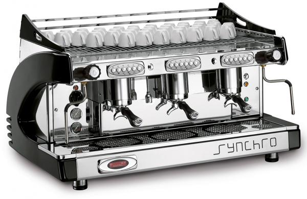 Кофемашина ручная ROYAL Synchro 3 группы Lever dispensing черная ...