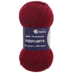 Пряжа Astra Premium 'Афродита' 100гр. 250м (50% шерсть, 50% акрил) 15 винный
