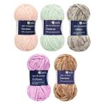 Пряжа 'Селена' ассорти №2, 5 цветов (100% микрополиэстер)