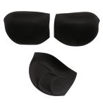 3110 Чашки для бюстгальтера с острым уступом с наполнением и эфф. push-up, р.40 черный