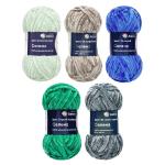 Пряжа 'Селена' ассорти №5, 5 цветов (100% микрополиэстер)