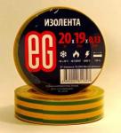 Изолента пвх Еврогарант жёлто-зелёная (19 мм x 20 м) морозостойкая