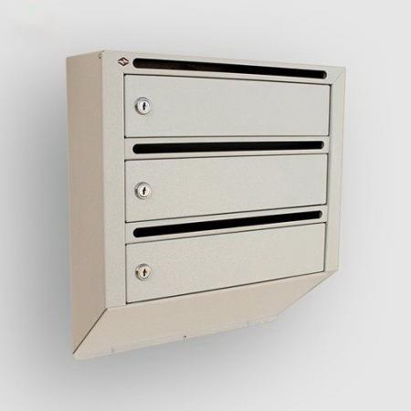 Антивандальный металлический почтовый ящик "Гарант Люкс 3" в подъезд ...