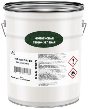 ХАММЕРАЙТ краска по ржавчине темно-зеленая молотковая (20л) / HAMMERITE ...