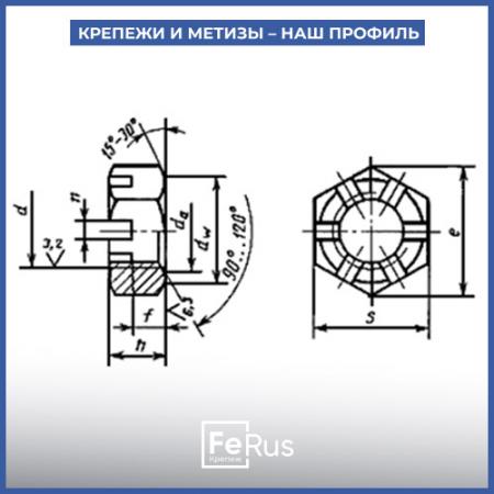 Гайка корончатая купить в Екатеринбурге на PromPortal.Su (ID#48018005)