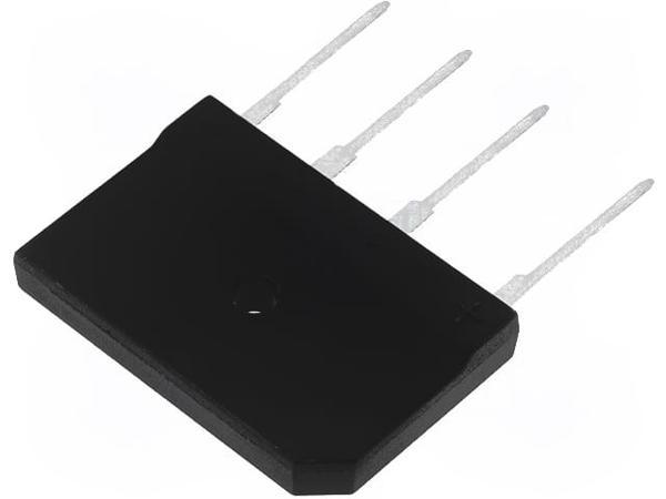 Диодный мост: однофазный, Urmax: 800В, If: 10А, Ifsm: 210А, плоские DC ...