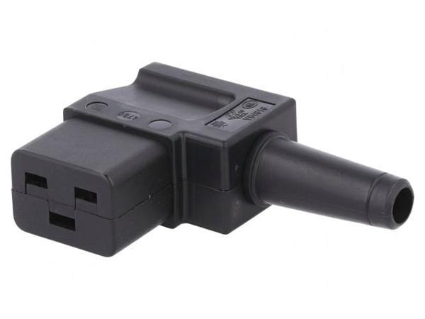 Разъем: питания AC, вилка, "мама", 16А, 250ВAC, IEC 60320, C19 (J ...