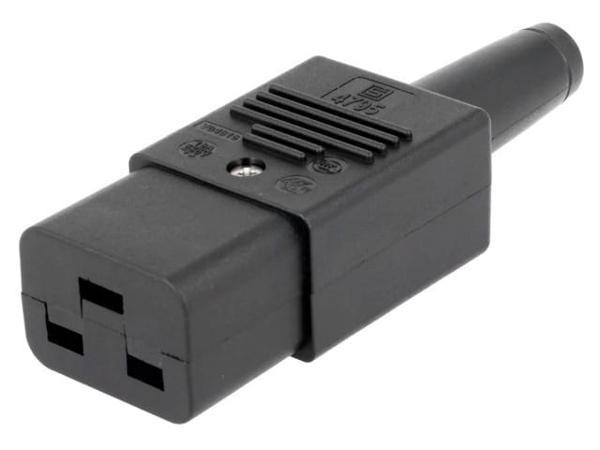 Разъем: питания AC, вилка, "мама", 16А, 250ВAC, IEC 60320, C19 (J ...