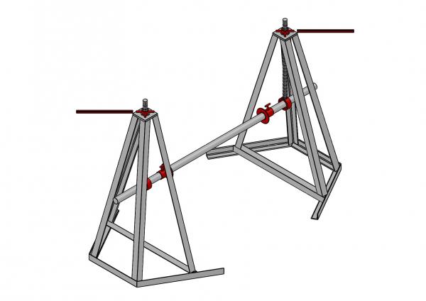 Винтовой кабельный домкрат (домкрат для подъёма и размотки кабельных ...